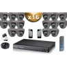 Kit PRO: 16 câmeras domes SONY 1000 TVL + gravador DVR 3000 Go FULL 960H