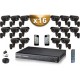 Kit PRO: 16 câmeras bullets SONY 1000 TVL + gravador DVR 3000 Go FULL 960H