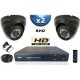 Kit PRO AHD : 2 câmeras domes IR 20m SONY HD 960P + gravador DVR AHD 500 Go 