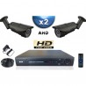 Kit PRO AHD : 2 câmeras bullets IR 40m SONY HD 960P + gravador DVR AHD 500 Go 