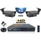 Kit PRO AHD : 2 câmeras bullets IR 60m SONY HD 960P + gravador DVR AHD 500 Go 