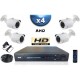 Kit PRO AHD : 4 câmeras bullets IR 20m SONY HD 960P + gravador DVR AHD 1000 Go 