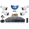 Kit PRO AHD : 4 câmeras bullets IR 20m SONY HD 960P + gravador DVR AHD 1000 Go 