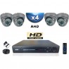Kit PRO AHD : 4 câmeras domess IR 35m SONY HD 960P + gravador DVR AHD 1000 Go 
