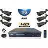 Kit PRO AHD : 6 câmeras bullets IR 40m SONY HD 960P + gravador DVR AHD 1000 Go 