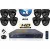 Kit PRO AHD 8 câmeras dome IR 20m SONY HD 960P + gravador DVR AHD 2000 Go