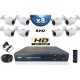 Kit PRO AHD : 8 câmeras bulletss IR 20m SONY HD 960P + gravador DVR AHD 2000 Go 