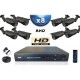 Kit PRO AHD : 8 câmeras bulletss IR 40m SONY HD 960P + gravador DVR AHD 2000 Go 