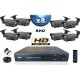 Kit PRO AHD : 8 câmeras bullets IR 60m SONY HD 960P + gravador DVR AHD 2000 Go 